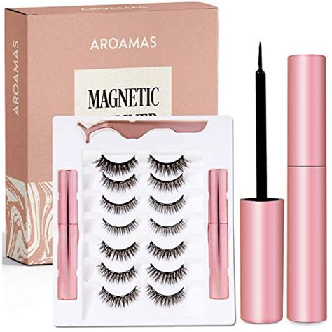 Aroamas Magnetic Eyeliner And Magnetic Eyelash Kit 7 Pairs No Glue