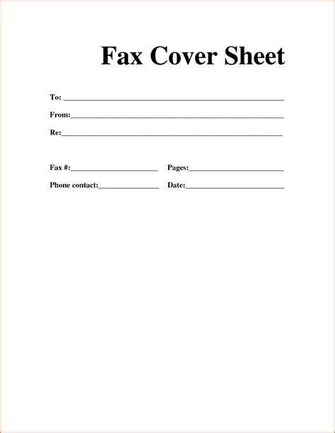Standard fax cover letter template is available in formats like google docs, word and pdf. Printable Fax Cover Sheet