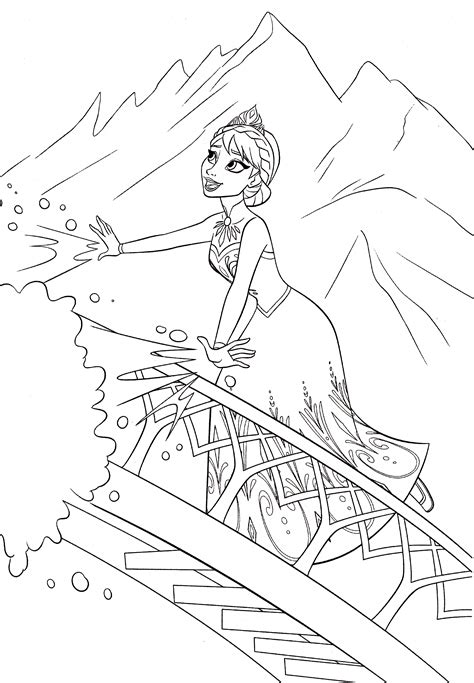 These disney coloring pdf pages are great party activities too. Walt Disney Coloring Pages - Queen Elsa - Walt Disney ...