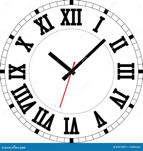 Dial De Reloj Romano Ilustración Del Vector Ilustración De Objeto