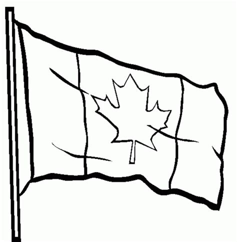 Canada Flag No Color Clip Art Library