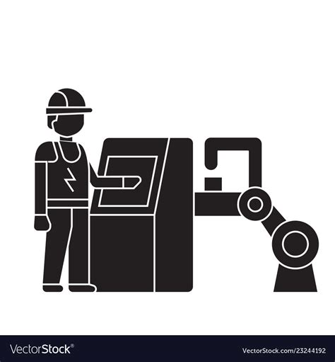 System Operator Black Concept Icon System Vector Image