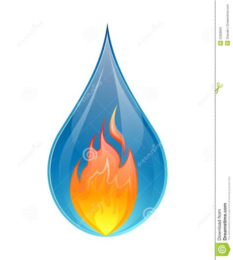 Fire And Water Concept Vector Stock Vector Illustration Of