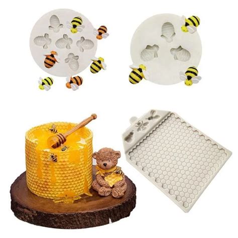 Cake Mould Comb Bee Honeycomb Baking Mold Chocolate Silicone Mat Topper Cake Decorating Tool