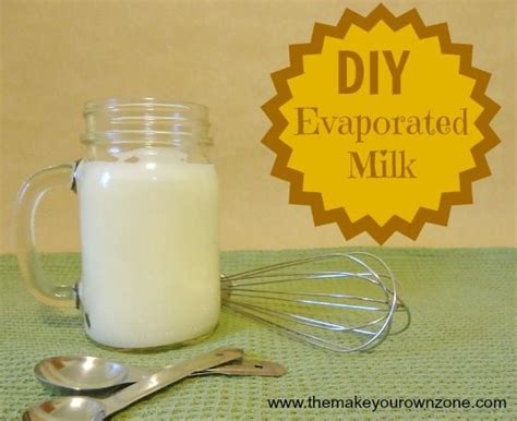 Sometimes confused with condensed milk (which is sweetened), evaporated milk is just milk that has been slowly heated to concentrate, evaporating 60% of its water content to give a purely milky flavor. DIY Evaporated Milk - easy and cheap homemade substitute ...