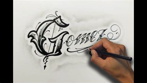 Lettering Gomez Dibujando Letras Chicanas Nosfe Ink Tattoo Tattoo