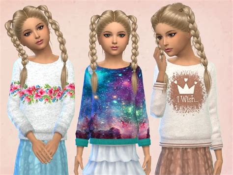 Set Of 3 Girls Sweatshirts For Everyday Found In Tsr