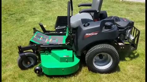 Bob Cat Crz 52 Inch Zero Turn Mowing Overgrown Grass Youtube