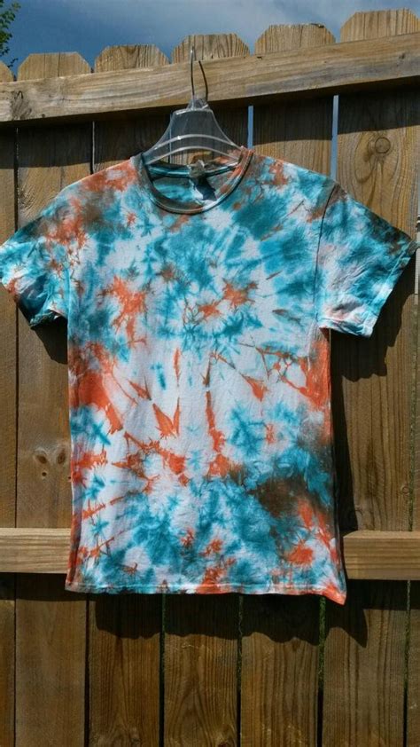 Tie Dye Shirt Teal And Orange Tie Dye Shirt By Messymommastiedyes Tie