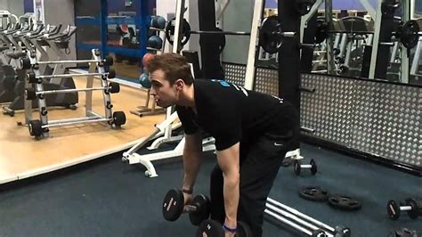 Two Arm Dumbbell Bent Over Row Youtube