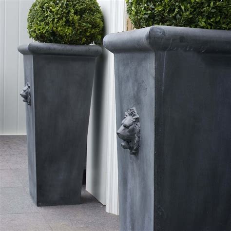 Large planters for indoor use drip trays available. Tall Lion Head Planter - 90cm | Large ceramic planters ...