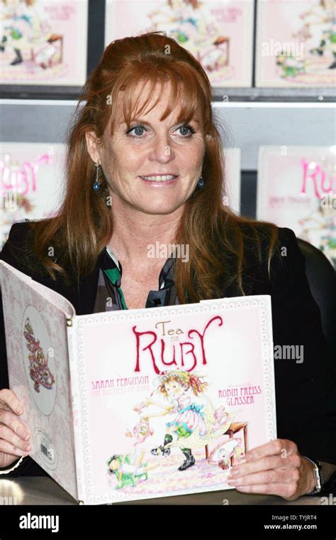 sarah ferguson the duchess of york signs copies of her new book tea for ruby at borders