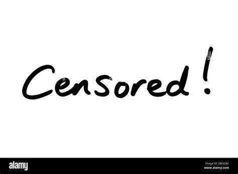 Censored! handwritten on a white background Stock Photo - Alamy