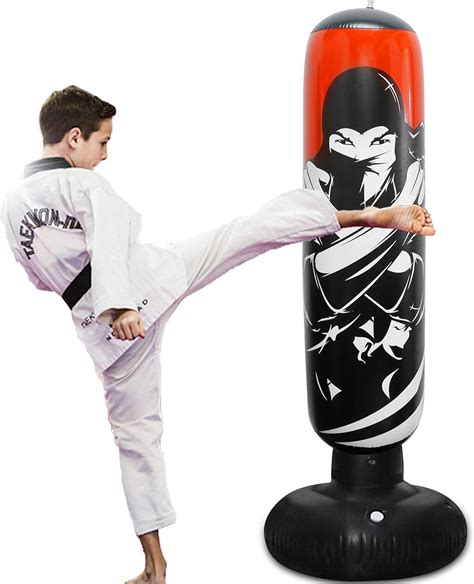 5 Ft 60 Inch Inflatable Ninja Boxing Bag With Stand Zcaukya Inflatable