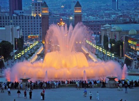 Magic Fountain Barcelona Spain Barcelona Magic Fountain Fountains