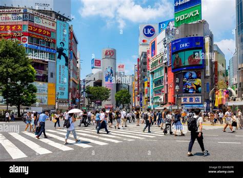 Shibuya Scramble Crossing Is A World Famous And Iconic Intersection In