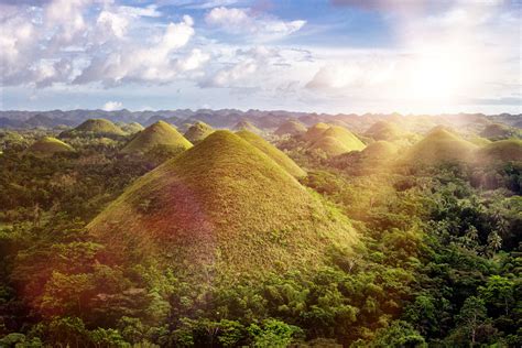 Sun Setting Over The Mysterious Chocolate Hills Bohol Isl Flickr