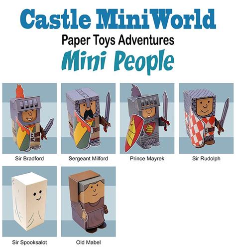 Castle Miniworld Paper Toys Mini People Paper Toys Paper Crafts