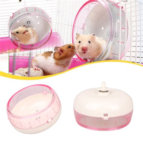 Plastic Hamster Wheel Mouse Rat Exercise Silent Running Spinner Wheel