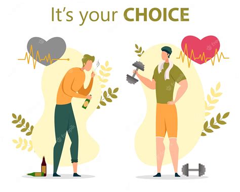 Premium Vector Healthy Or Unhealthy Lifestyle Choice Flat