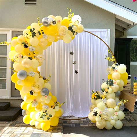 Bee Theme Party Baby Shower Balloon Arch Yellow Balloons Sunflower