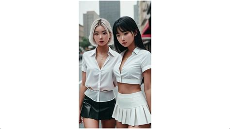 Ai Art Two Asian Lesbian Girls Sharing A Kiss Asian Ai Waifu Youtube