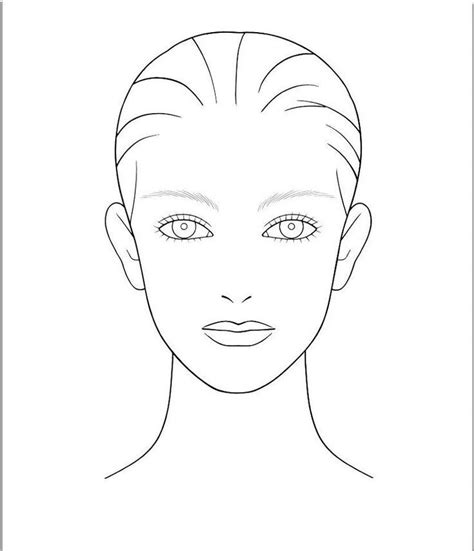 Printable Face Makeup Face Charts Face Sketch Face Template