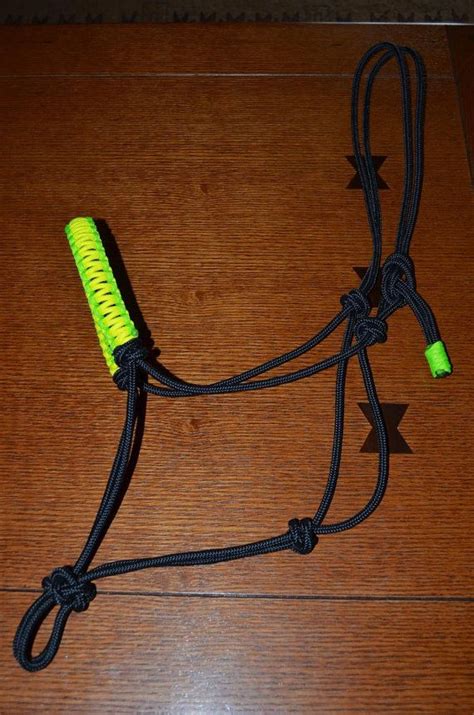 Check spelling or type a new query. 1/4" Premium rope halter with braided paracord noseband on Etsy, $20.00 | Horse tack diy, Rope ...