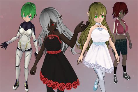 Custom 3d Anime Girl Builder 3d Humanoids Unity Asset Store