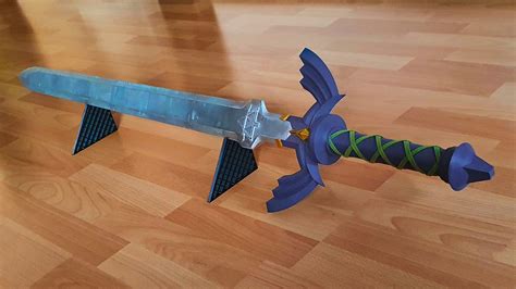 master sword from zelda breath of the wild life size stl etsy uk