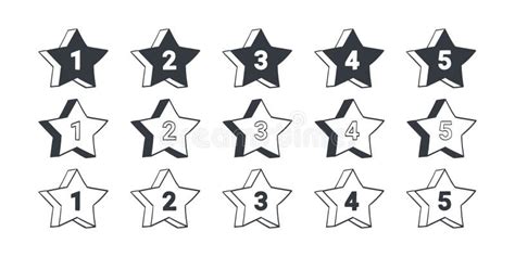 Rating Signs Stars Quality Rating Icons Drawn Icons Of Stars Vector