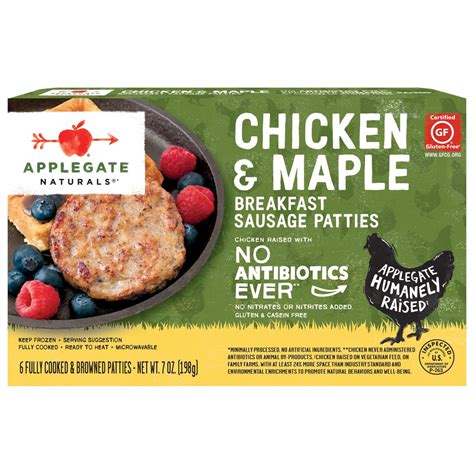 Applegate Natural Chicken Maple Breakfast Sausage Patties Shop