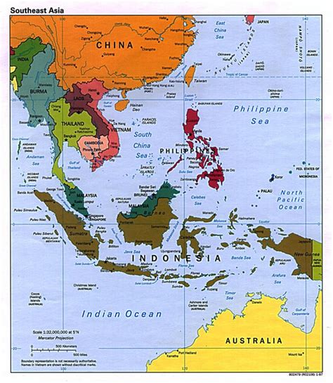 detailed political map of southeast asia with capitals 1997 maps of all
