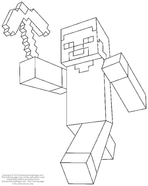 Minecraft Diamond Armor Steve Coloring Coloring Pages