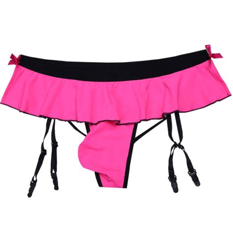 us men sissy pouch panties underwear ruffle skirted cross dressing garter briefs ebay