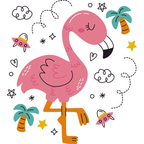 Flamingo Stickers Free Animals Stickers