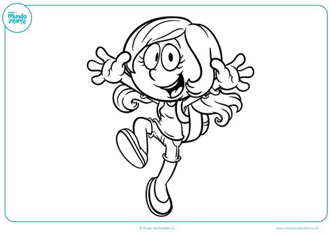 Dibujo colorear niña para imprimir - Mundo Primaria