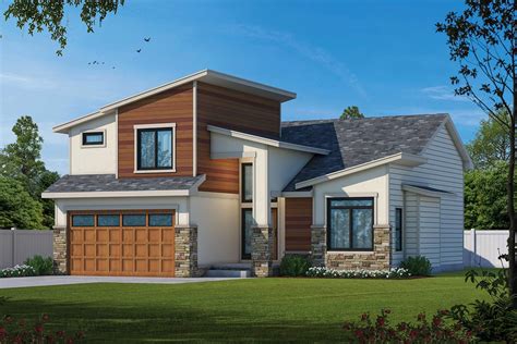 Contemporary Tri Level Home Plan With 42720db Architectural Designs
