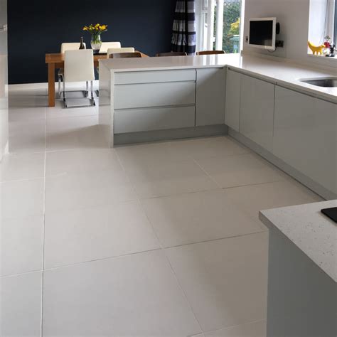 Matt white kitchen floor tiles. Emma's Stylish Kitchen Diner - White Matt Floor Tiles ...