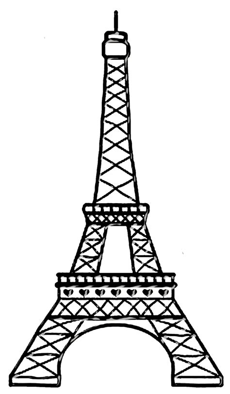Paris Eiffel Tower Drawing Easy Free Download On Clipartmag