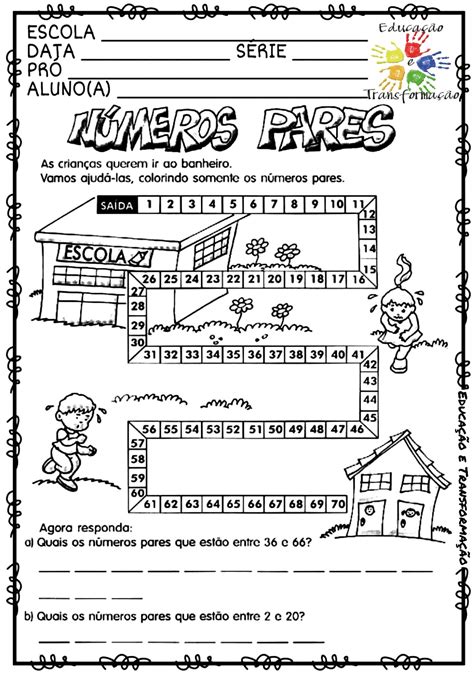 Números Pares E ímpares 3 Ano