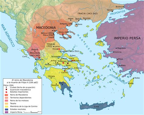Explore macedonia�s beauty via adventure, hiking tours, history tours and holidays. File:Map Macedonia 336 BC-es.svg - Wikipedia