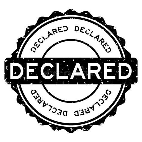Grunge Declared Word Round Rubber Stamp On White Background Stock