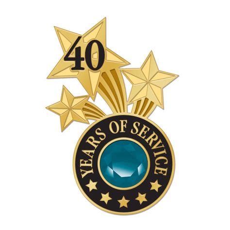 40 Years Of Service Lapel Pin Positive Promotions
