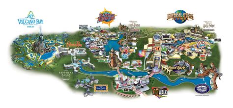 Map Of Universal City Walk Universal Studios Islands Of Adventure