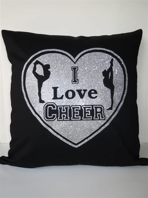 I Loooove Our Brand New I Love Cheer Cushion Covers Blackandsilver