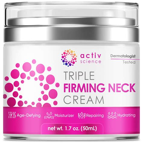 Activscience Neck Firming Cream Natural Anti Aging Facial Moisturizer With Retinol