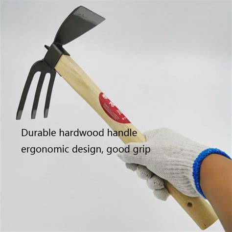 Jinglin Hoe And Rake Two In One With Wooden Handle Digging Hoe For
