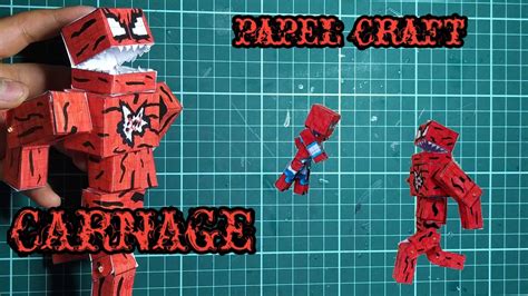 Cómo Hacer A Carnage Fácil Papercraft Tutorial Minecraft Youtube