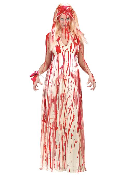 Girls zombie prom queen costume kids halloween horror childs fancy dress outfit. Prom Nightmare Costume - Stephen King Carrie Costume